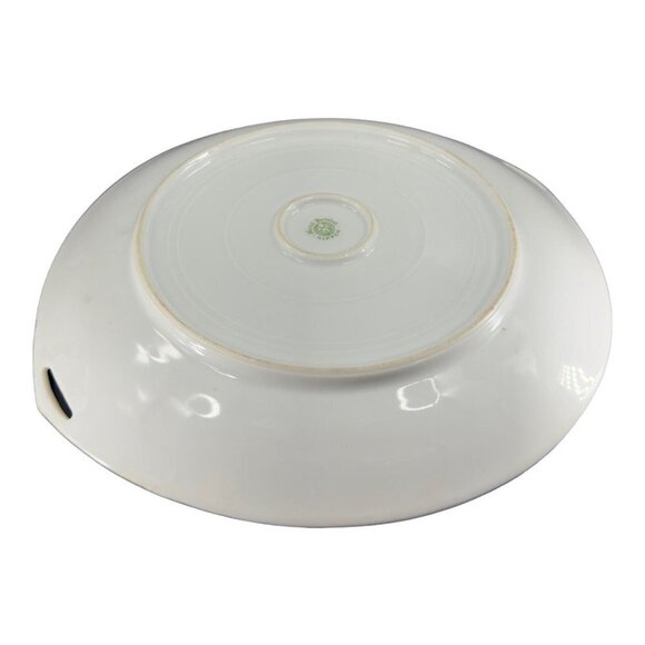 Antique Nippon HandPainted Large Platter Dish Plate W Handles Textured Porcelain - Picture 14 of 16